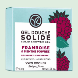 Gel Douche Solide Hydratant Framboise & Menthe Poivrée