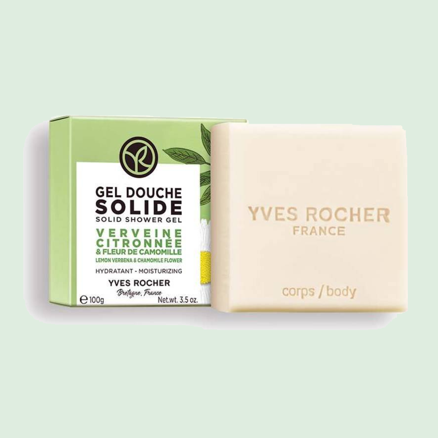 Gel Douche Solide Hydratant Verveine Citronnée & Fleur de Camomille