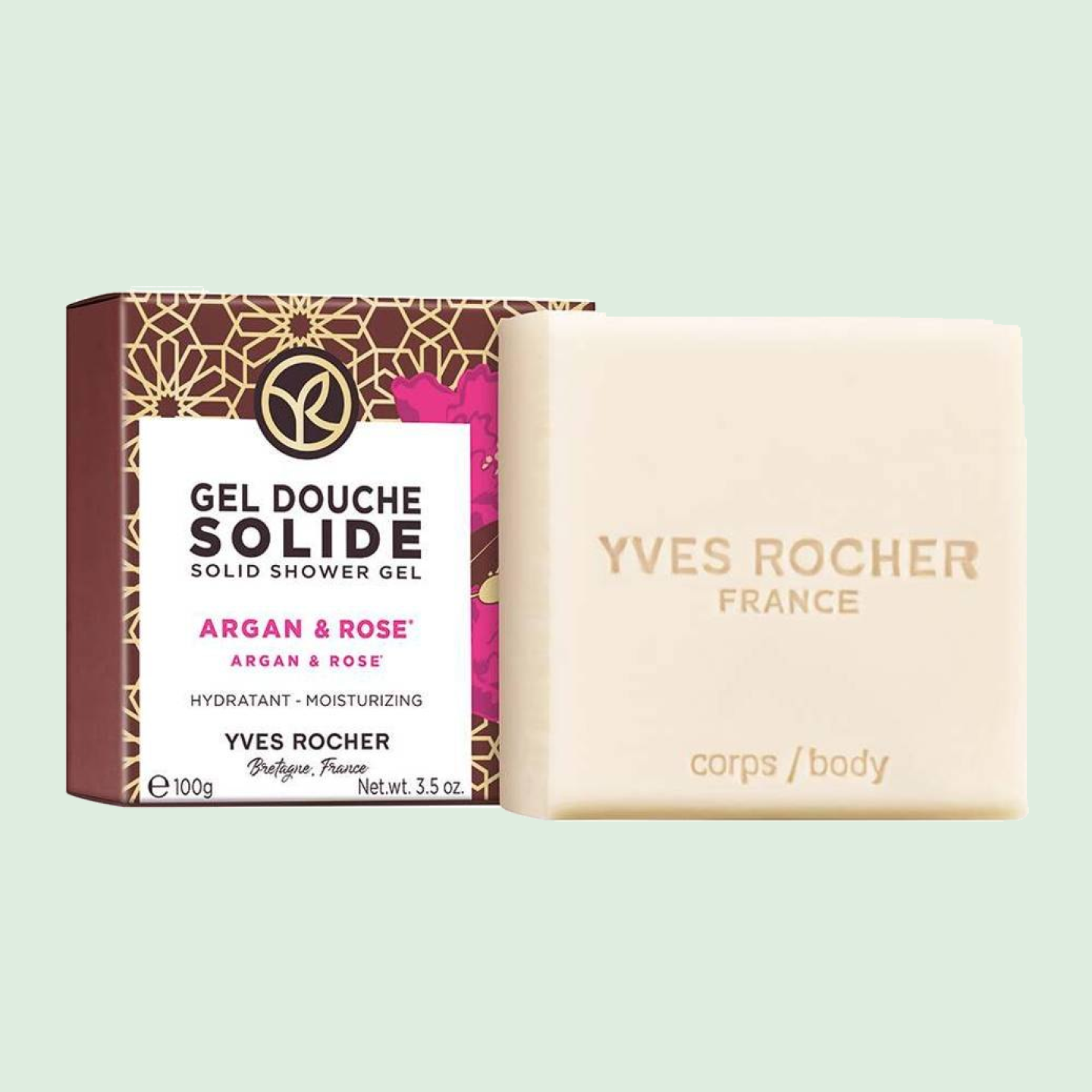 Gel Douche Solide Hydratant Argan & Rose