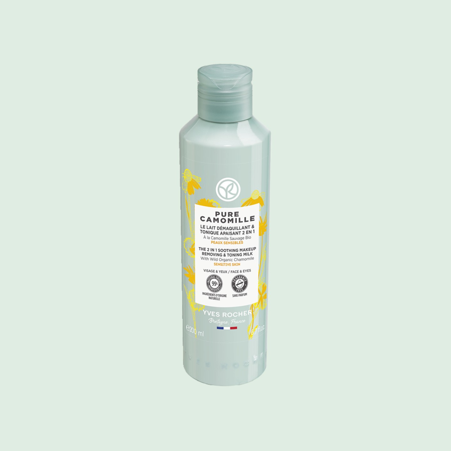 Le Lait Démaquillant et Tonique Apaisant 2 en 1 Pure Camomille