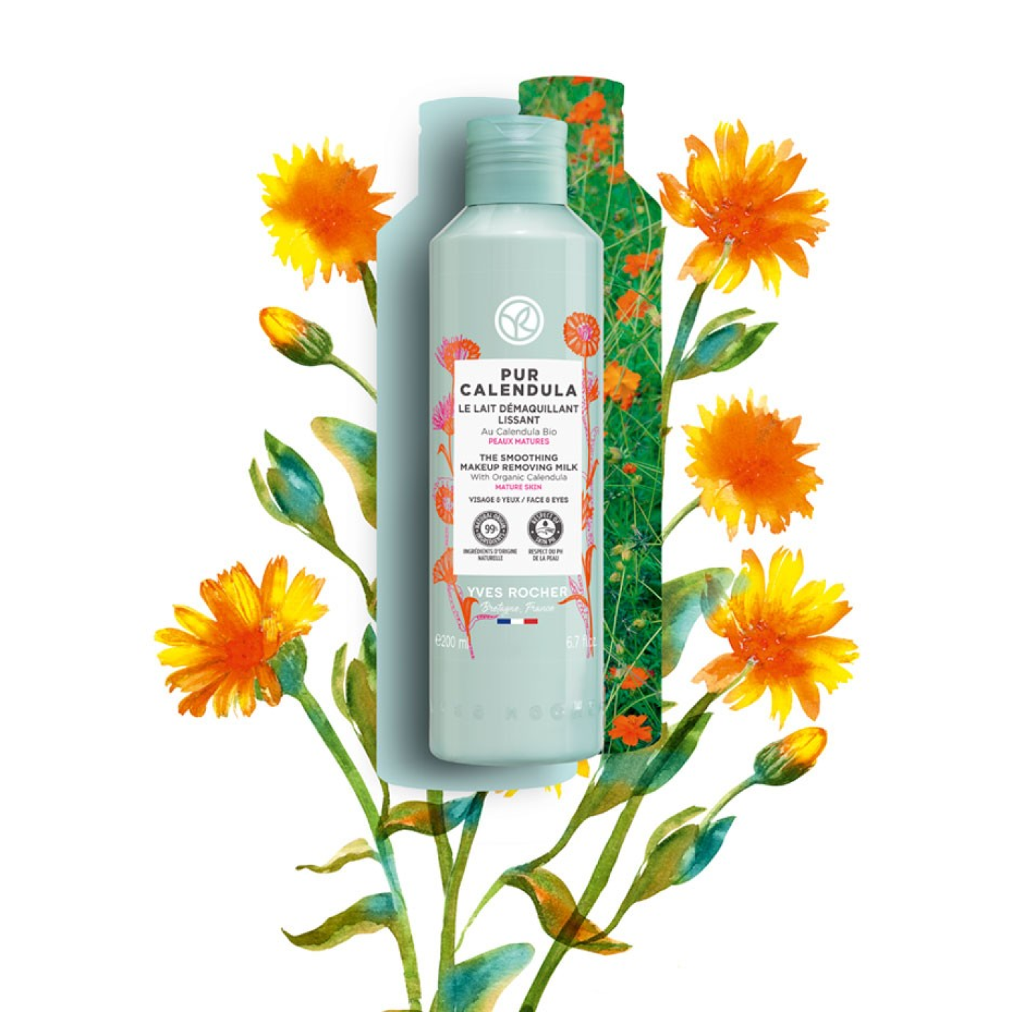 LE LAIT DÉMAQUILLANT LISSANT PUR CALENDULA