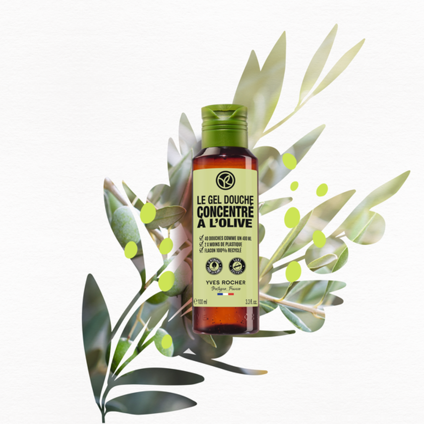 Gel douche concentre olive flacon 100ml