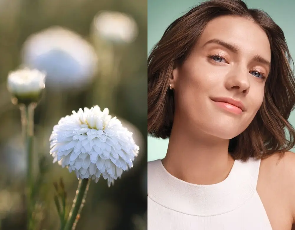 Une fleur et une femme